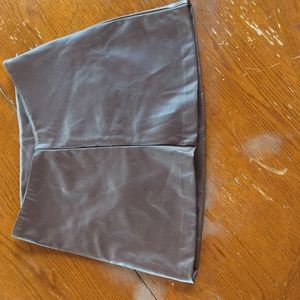 Divided/H&M brown fake leather skirt small